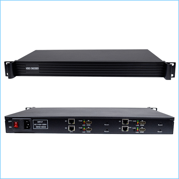 H5414 HEVC 4channel HDMI Over ip encoder